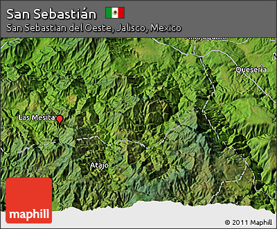 Satellite 3D Map of San Sebastián