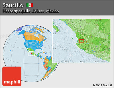 Political Location Map of Saucillo