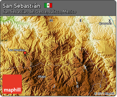 Physical Map of San Sebastián