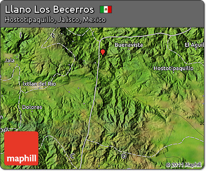 Satellite Map of Llano Los Becerros