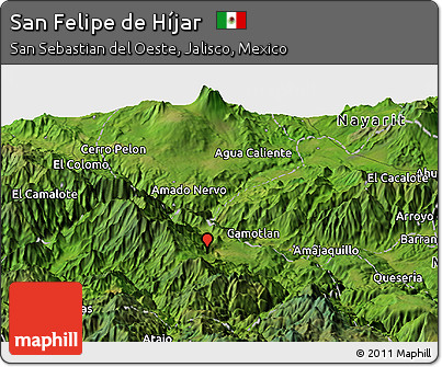 Satellite Panoramic Map of San Felipe De Híjar