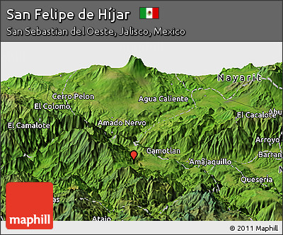 Satellite Panoramic Map of San Felipe De Híjar