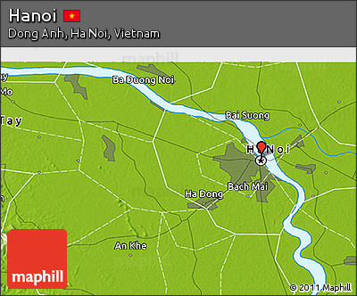 Physical 3D Map of Hanoi