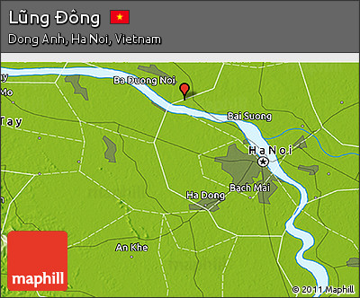 Physical 3D Map of Lũng Ðông