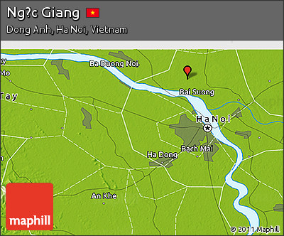 Physical 3D Map of Ngọc Giang