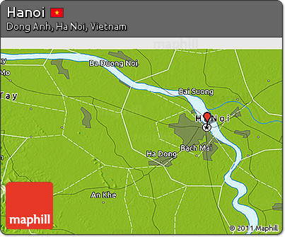 Physical 3D Map of Hanoi