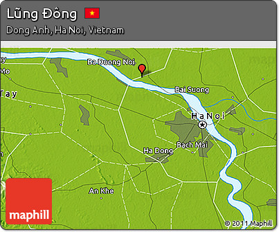 Physical 3D Map of Lũng Ðông