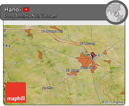 Satellite 3D Map of Hanoi