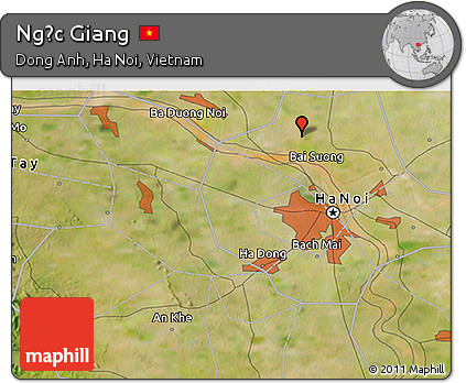 Satellite 3D Map of Ngọc Giang