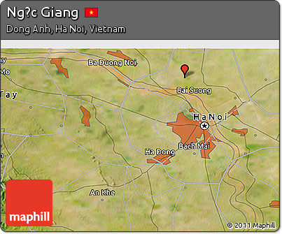 Satellite 3D Map of Ngọc Giang