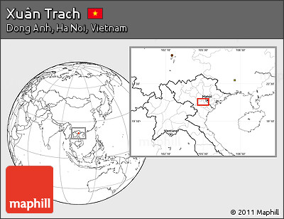 Blank Location Map of Xuân Trach