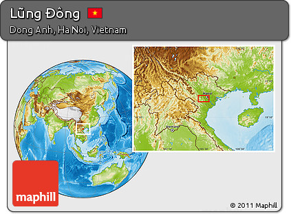 Physical Location Map of Lũng Ðông