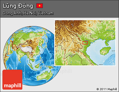 Physical Location Map of Lũng Ðông