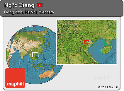 Satellite Location Map of Ngọc Giang