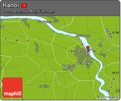 Physical Map of Hanoi