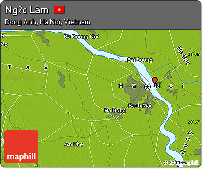 Physical Map of Ngọc Lâm