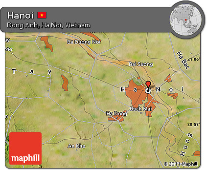 Satellite Map of Hanoi