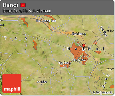 Satellite Map of Hanoi