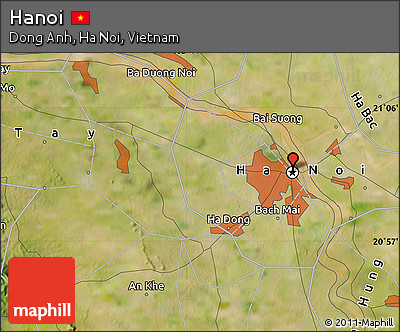 Satellite Map of Hanoi