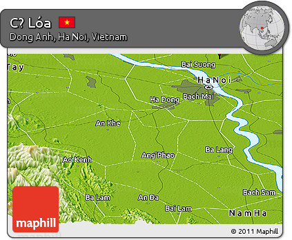 Physical Panoramic Map of Cổ Lóa