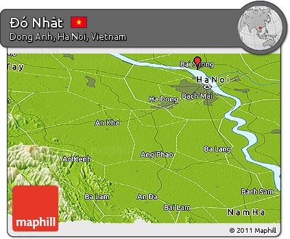 Physical Panoramic Map of Ðó Nhât