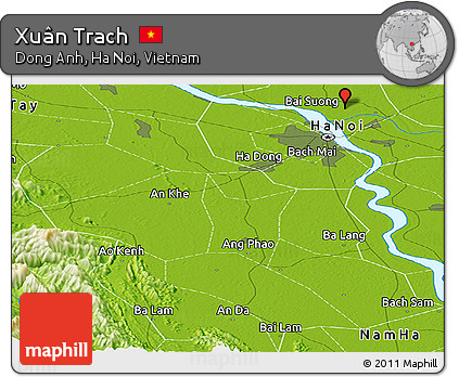 Physical Panoramic Map of Xuân Trach