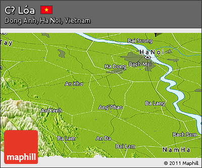 Physical Panoramic Map of Cổ Lóa