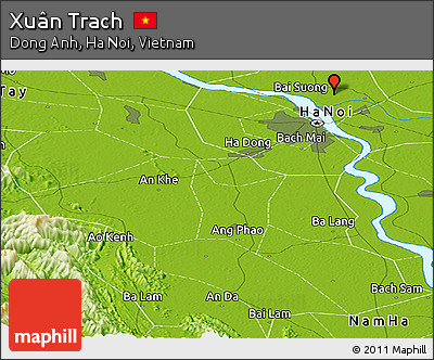 Physical Panoramic Map of Xuân Trach