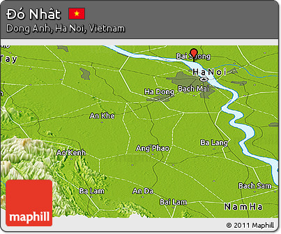 Physical Panoramic Map of Ðó Nhât