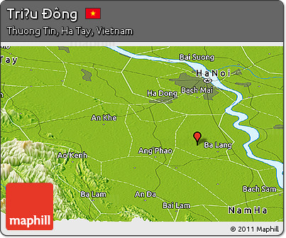 Physical Panoramic Map of Triều Ðông