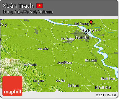 Physical Panoramic Map of Xuân Trach