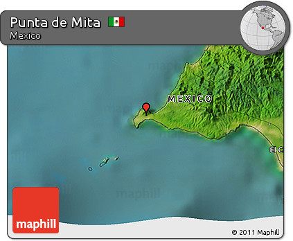 Satellite 3D Map of Punta De Mita