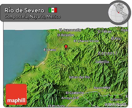 Satellite 3D Map of Río De Severo