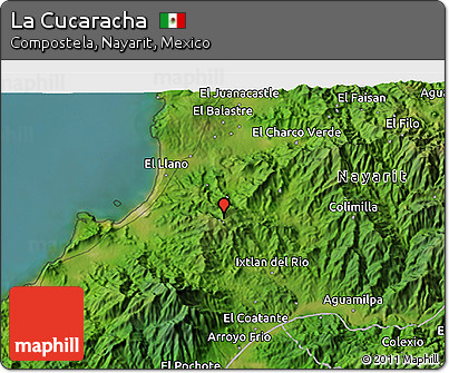 Satellite 3D Map of La Cucaracha