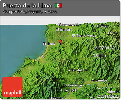 Satellite 3D Map of Puerta De La Lima