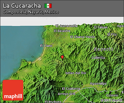 Satellite 3D Map of La Cucaracha