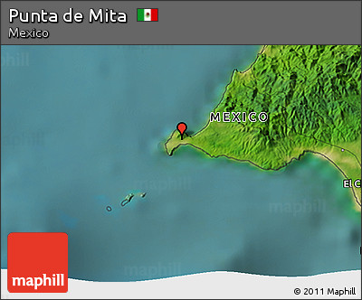 Satellite 3D Map of Punta De Mita
