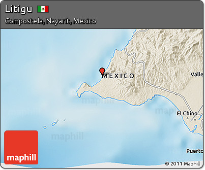 Shaded Relief 3D Map of Litigu