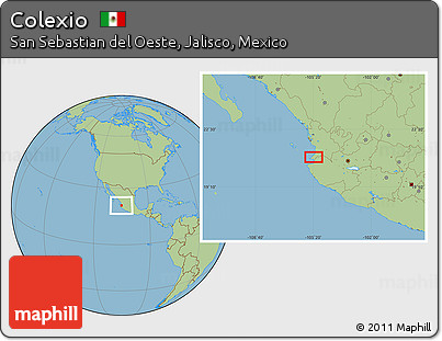 Savanna Style Location Map of Colexio