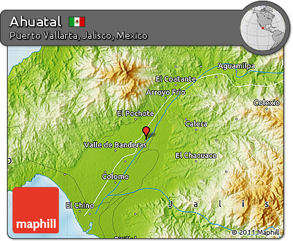 Physical Map of Ahuatal