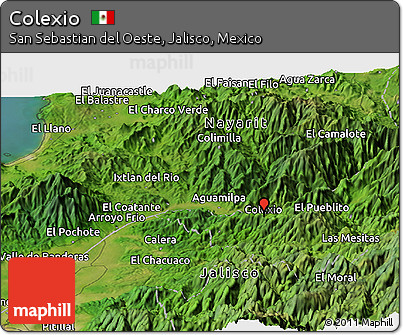 Satellite Panoramic Map of Colexio