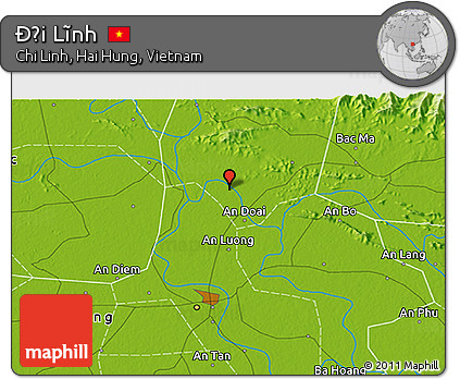 Physical 3D Map of Ðối Lĩnh