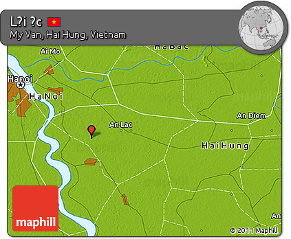 Physical 3D Map of Lại Ốc
