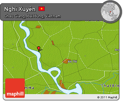 Physical 3D Map of Nghi Xuyên