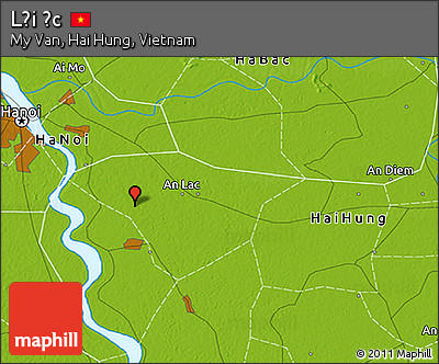 Physical 3D Map of Lại Ốc