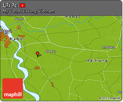 Physical 3D Map of Lại Ốc