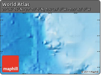 Physical Map of the Area around 20° 53' 8" N, 106° 10' 30" W
