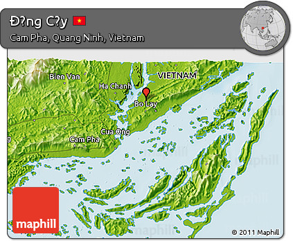 Physical 3D Map of Ðồng Cậy