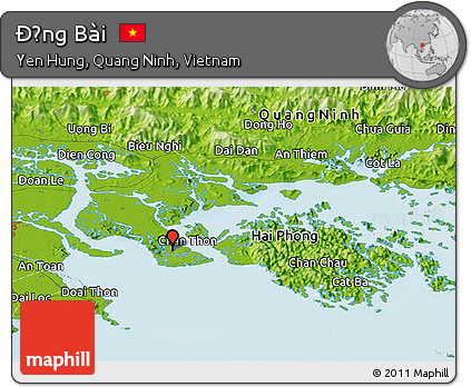 Physical Panoramic Map of Ðồng Bài