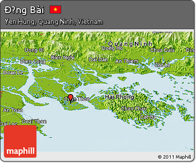 Physical Panoramic Map of Ðồng Bài